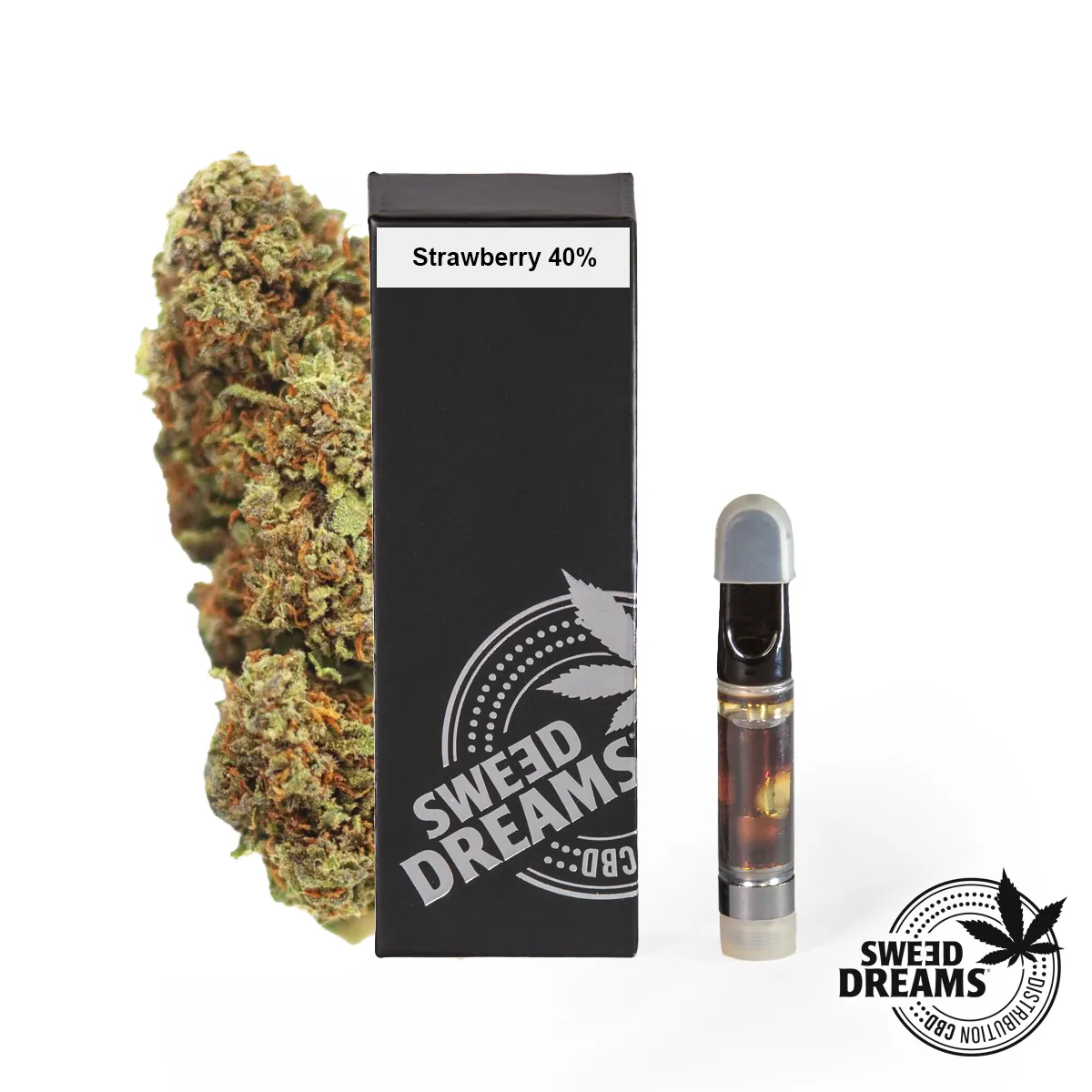 strawberry Boquilla Vaper Strawberry Cough CBD 40% 1ml 300 Caladas - Imagen 1