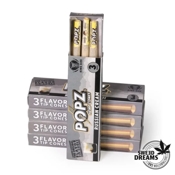 Conos King Size POPZ- Pack 3 Russian Cream - Imagen 4
